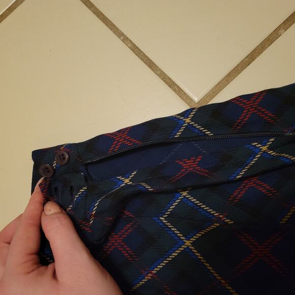 Pendleton Country Sophisticates Deep Green Wool Rayon Skirt Women's 10 Plaid - Picture 7 of 10